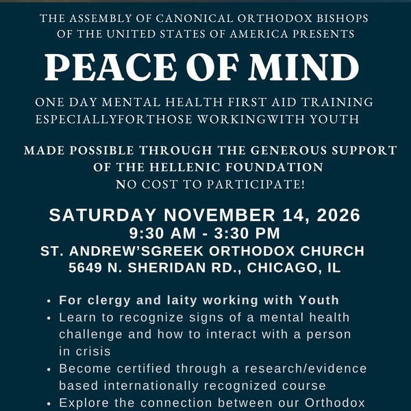 Peace of Mind ﻿Mental Health First Aid Training
