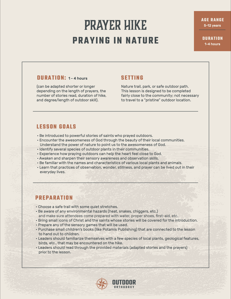 Prayer Hike Curriculum Overview